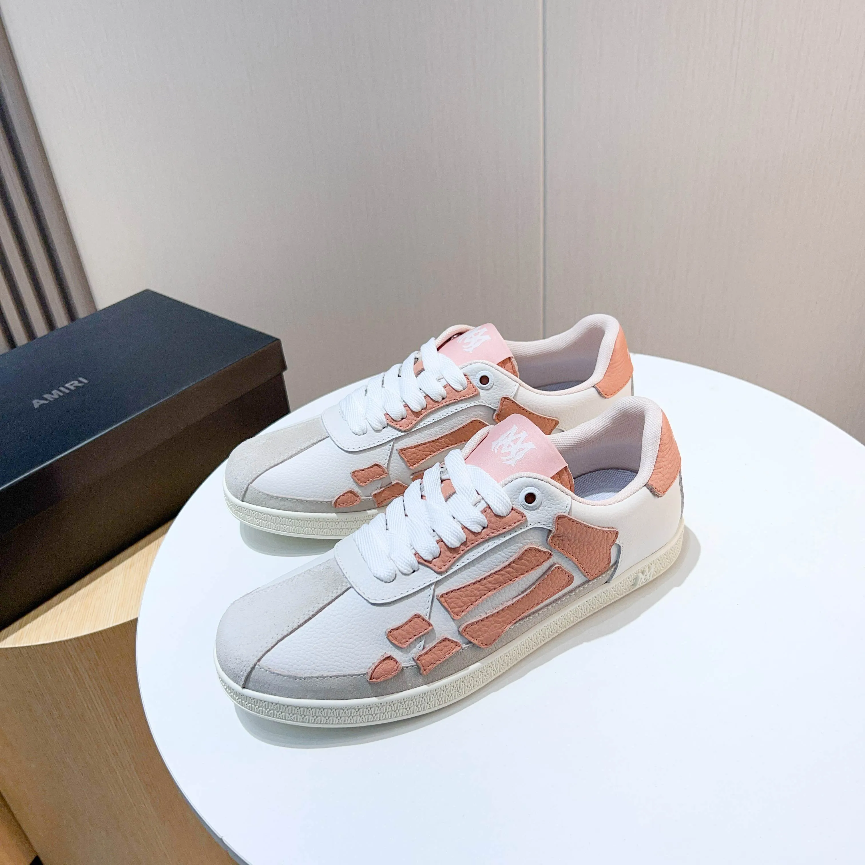 Men's shoes 💰420 [New style] 🌲🌲Balmain - New Amiri trendy shoes, low-top casual sports shoes, the same style as celebrities, made of selected pebbled cowhide and frosted cowhide, original outsole, comfortable on the feet, high-end workmanship, welcome to buy. Size: 39-45 (46 customized)